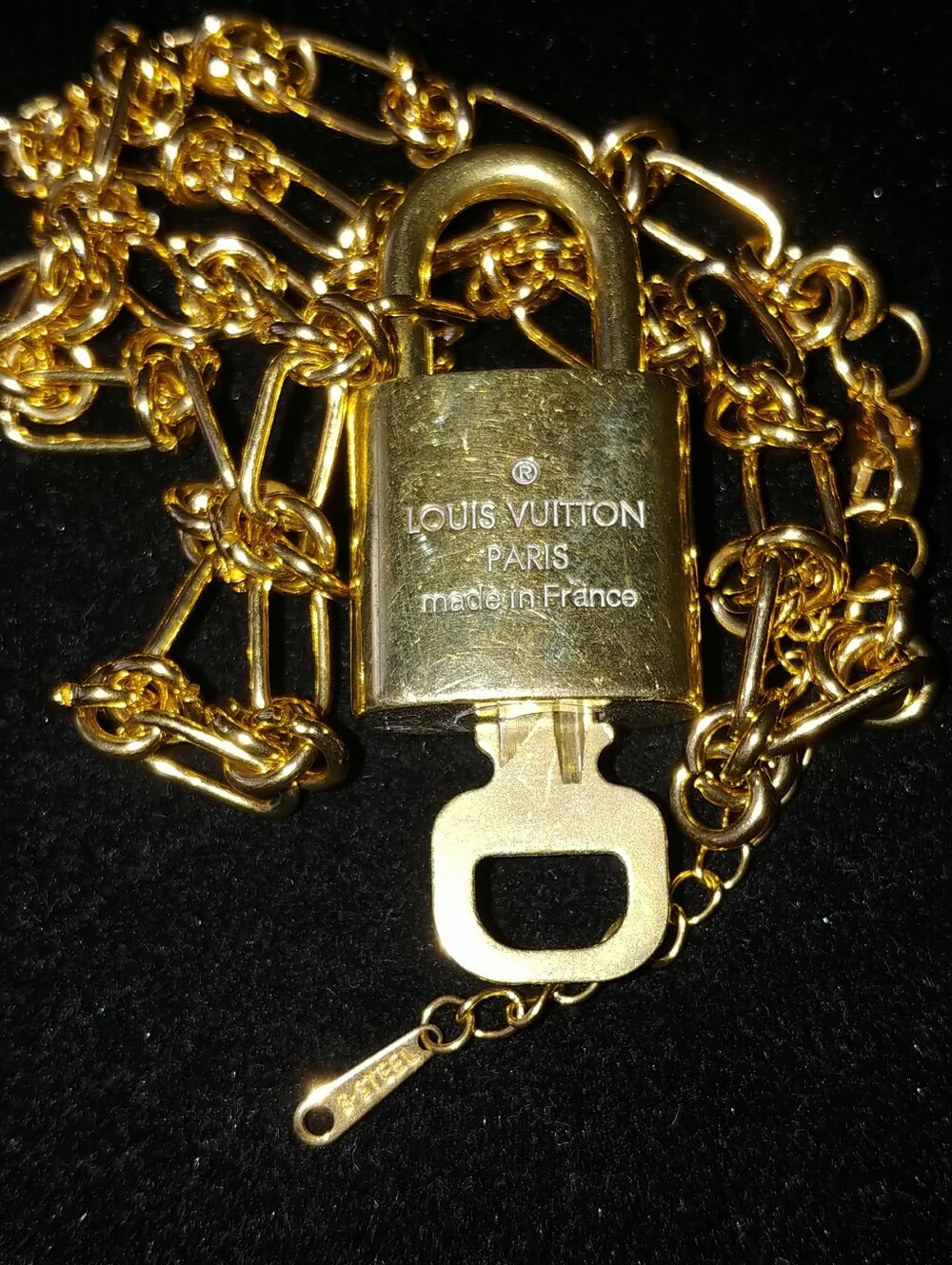Louis Vuitton Gold-tone Padlock Necklace - Picture 4 of 8